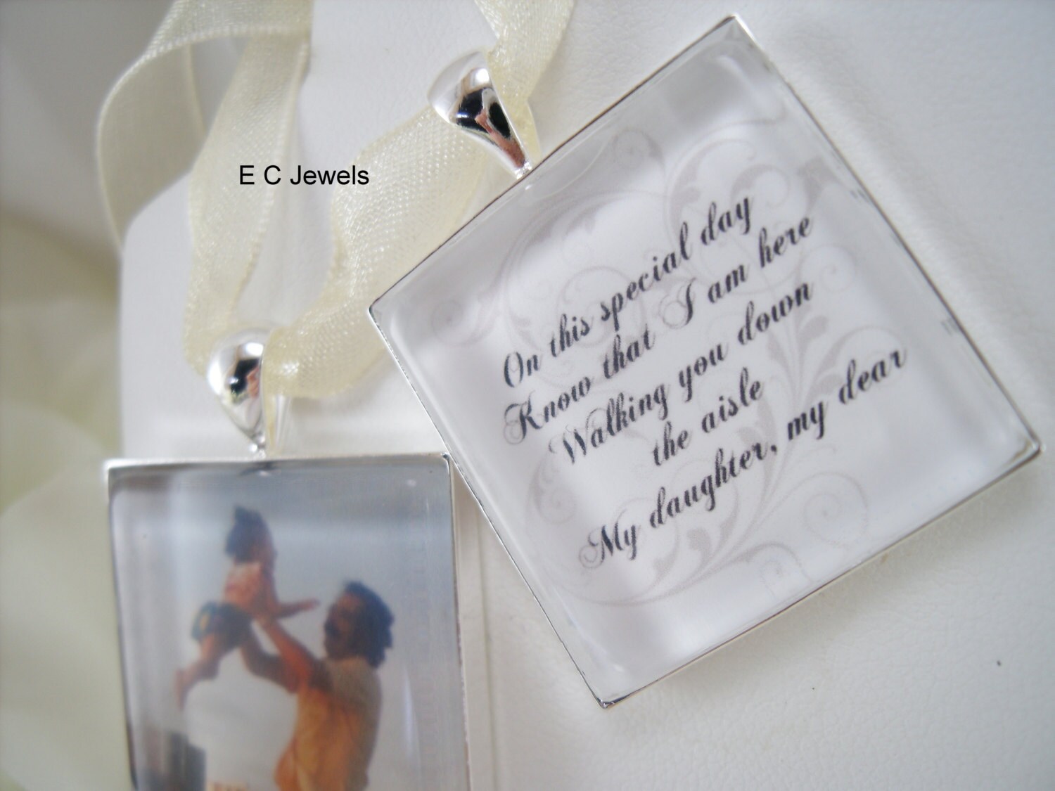 Set of 2 - Photo and Memorial Bouquet Charms