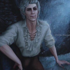 Happy Drunk, Astarion Baldurs gate 3 inspired fanart print