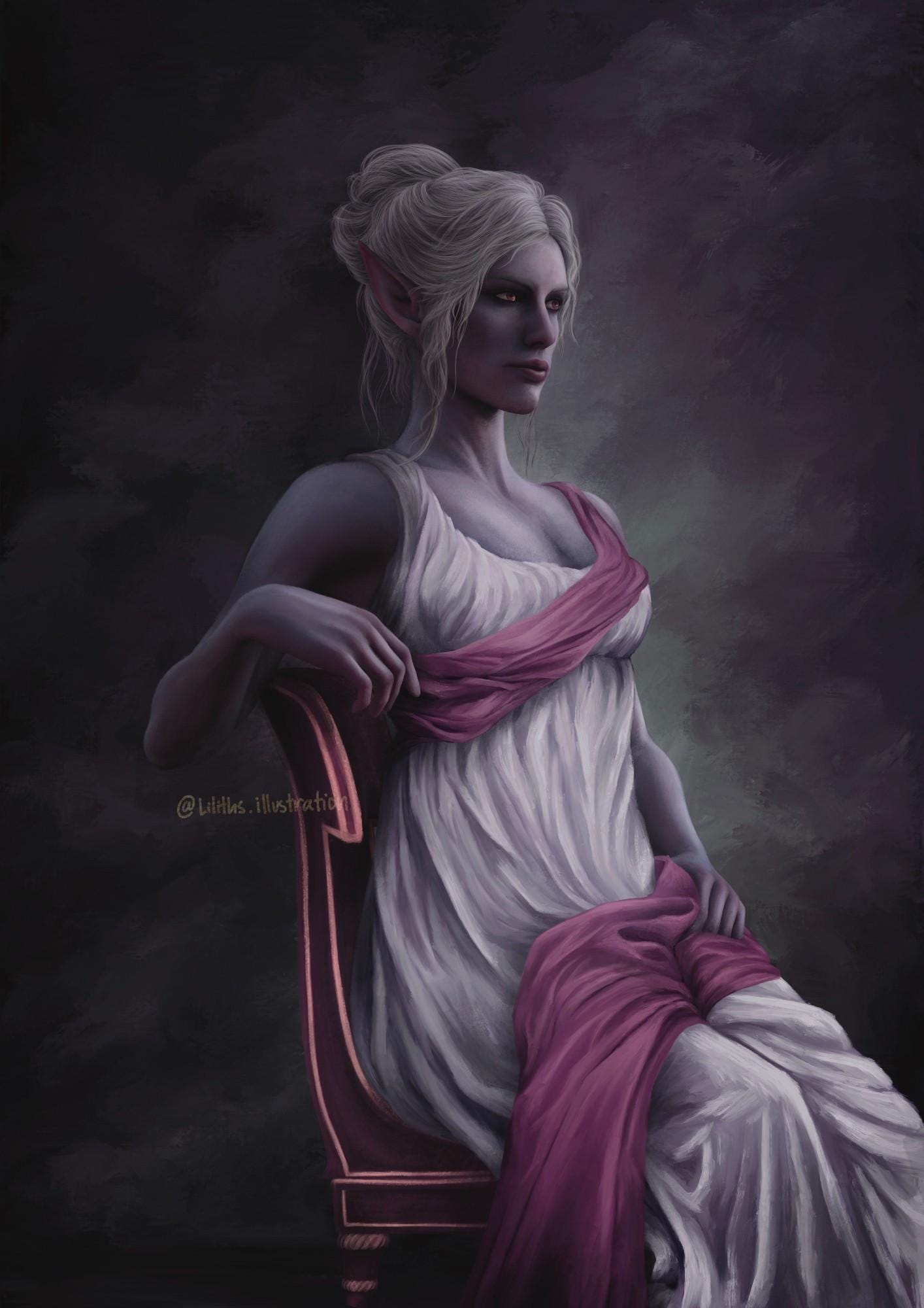 Minthara, Daughter of house Baener. Baldurs Gate 3 inspired fanart print