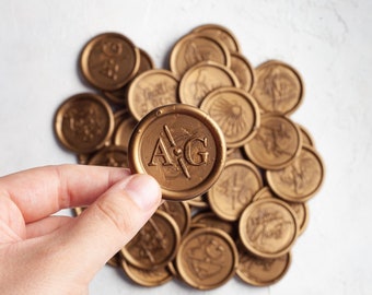 Wax Seal Stamp - Custom Wax Seals for Invitations, Elegant Wedding Wax Seals, Initial or Vintage Design