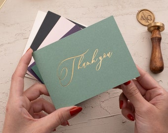Thank You Cards Gold Foil — Wedding Thank You Notes with Envelopes