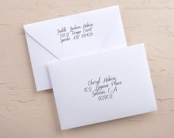 Mail Envelope - Custom Addressed Envelopes - Personalized Wedding Invitation Envelopes with Printed Return Address