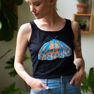 Black tank top, size M  t-shirt, graphic t-shirt, women&#39;s tank top, insect t-shirt, fashion t-shirt