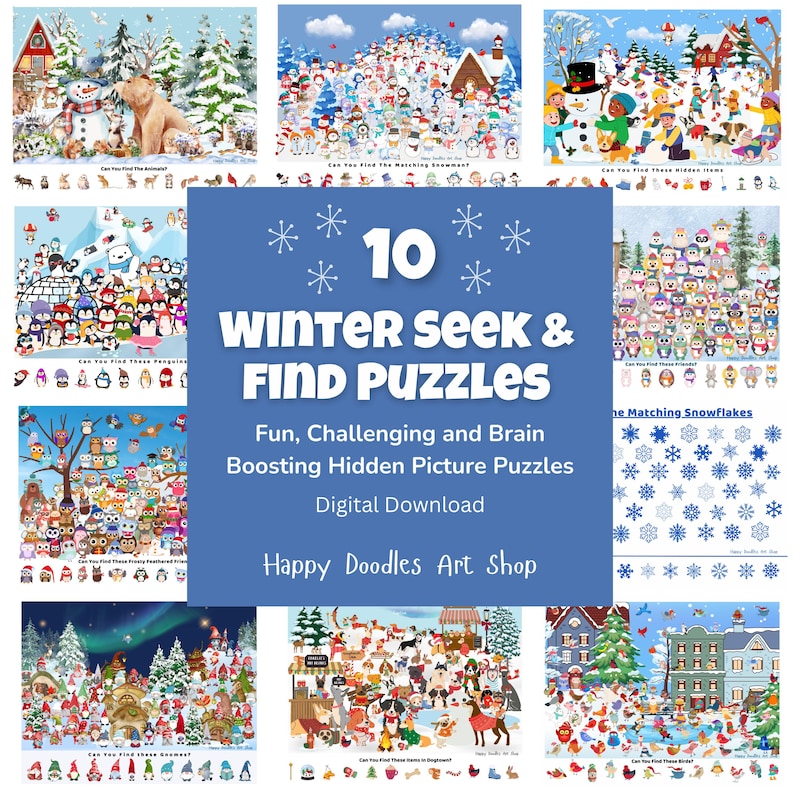 Christmas hidden picture puzzles