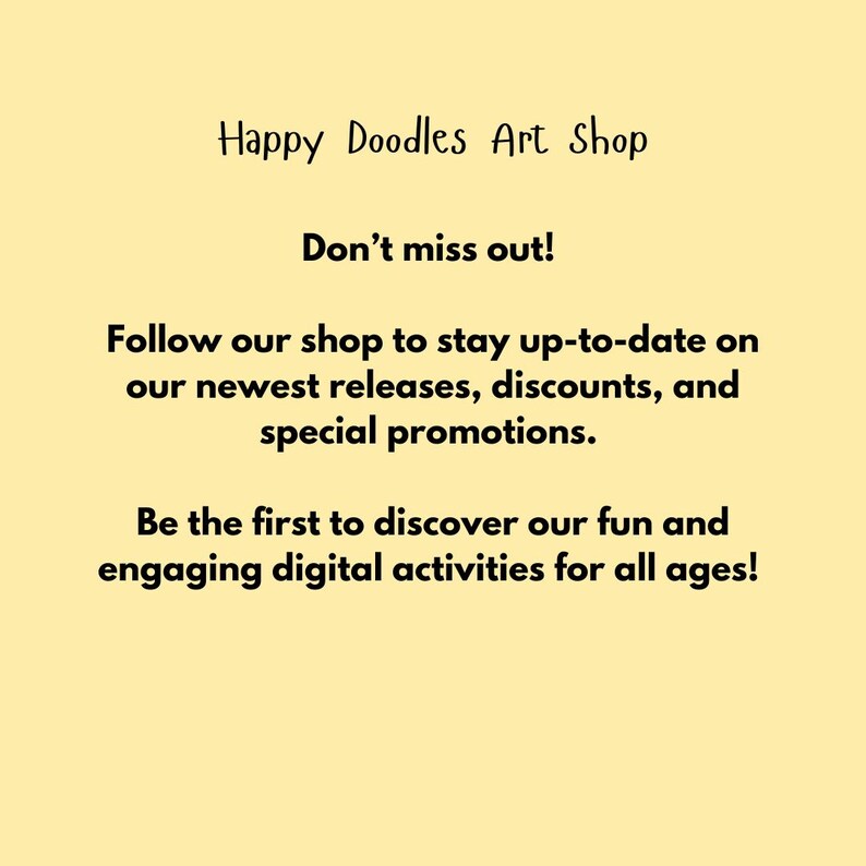 Happy Doodles Art Shop - Follow our shop to stay up-to-date