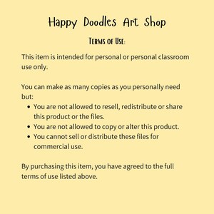 Happy Doodles Art Shop - Terms of use - see description for details.