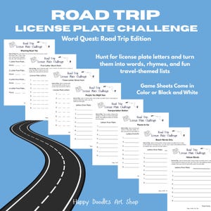 Road Trip Games for Kids: License Plate Activities (printable PDF ...