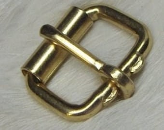 Roller Buckle 3/4" Inch Brass Plated Heavy Duty for Leather Pack of 100