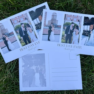 de Carte postale de remerciement pour mariage | Personnalisable et imprimable | Meilleur design de tous les temps | Téléchargement instantané PDF