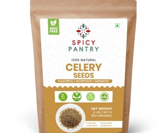 Semillas de apio: Especia natural entera para encurtir, cocinar y condimentar / Semillas frescas y aromáticas de Spicy Pantry