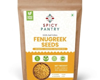 Bockshornkleesamen ganz - Natürliche Methi-Samen zum Kochen, indisches Gewürz, aromatische Speisekammer unverzichtbar