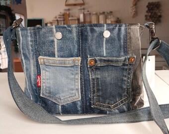 Denim clutch (Onyx)