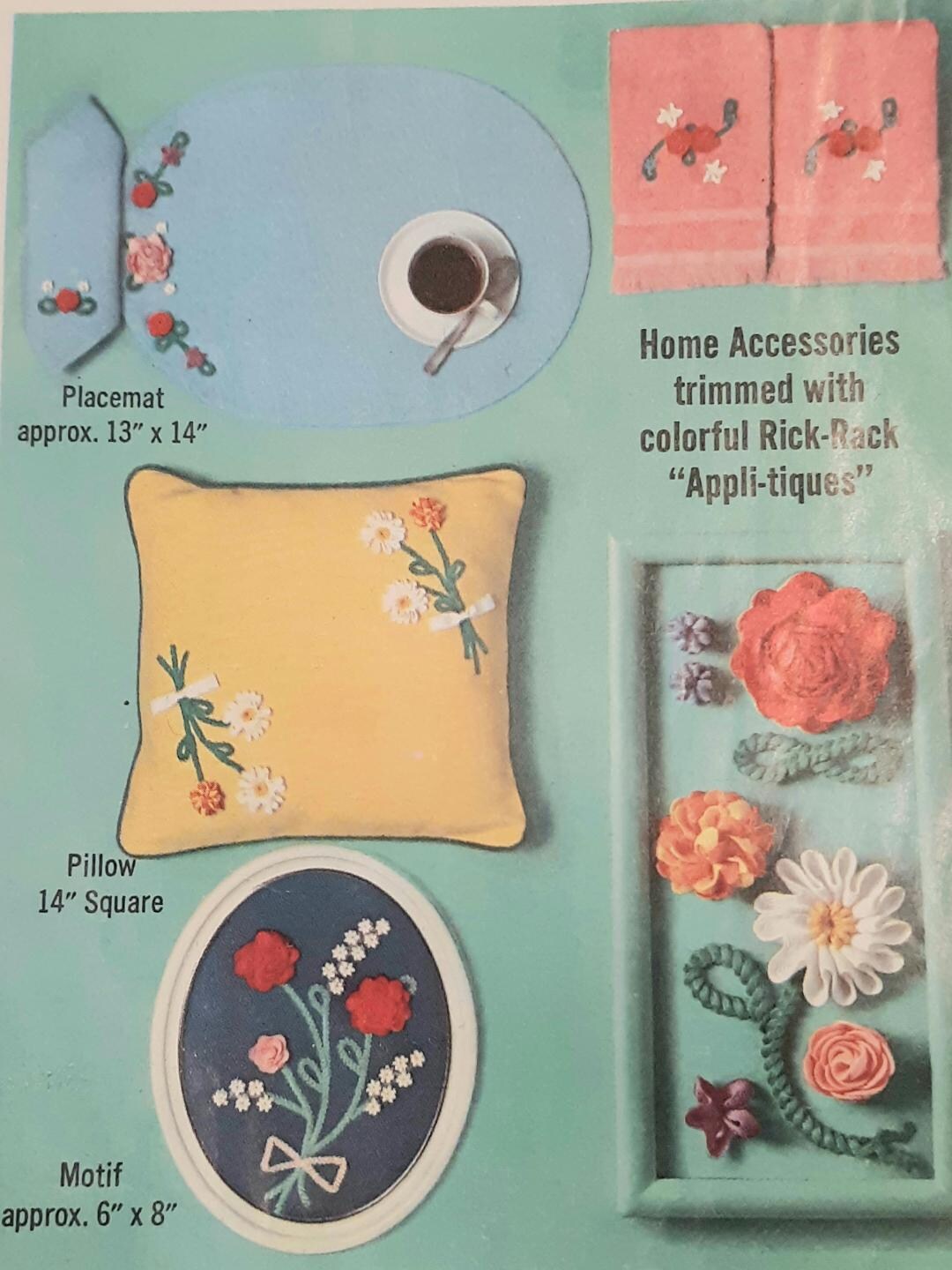 Vintage 60s Simplicity 6805 UNCUT Home Accessories With Rick Rack ...