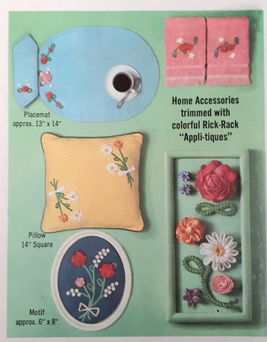 Vintage 60s Simplicity 6805 UNCUT Home Accessories With Rick Rack ...