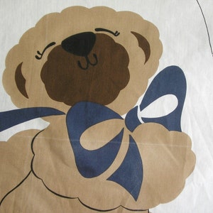 Vintage 80s Daisy Kingdom Teddy Bear Wall Hanging Fabric Panel for the Nursery image 2