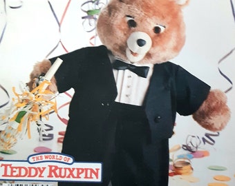 Vintage 80s McCalls 2742 UNCUT Teddy Ruxpin Oso Esmoquin Ropa Artesanía Patrón de costura