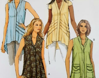 Butterick 5646 UNCUT Misses Sleeveless Tunic Top Sewing Pattern Size Lrg-XXL Bust 38-48