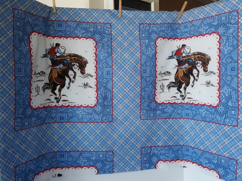 Red Bandana by Daisy Kingdom Fabric Pillow Cushion Panel Cotton