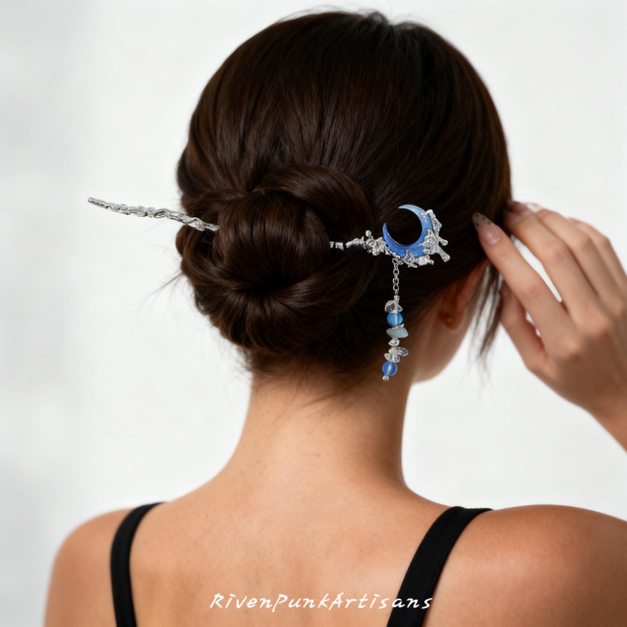Moon Hair Pin - Etsy