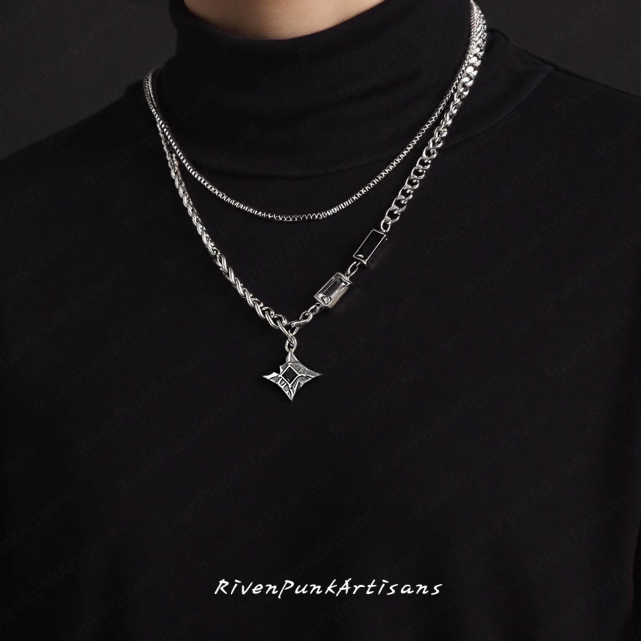 Emo Accessories 2 Piece | Star & Spiral Gothic Jewelry | Grunge