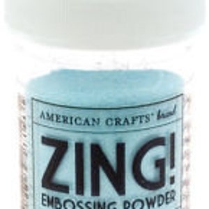 Opaque Powder Colored Embossing Powder, Zing Embossing Powder, 1 oz Jar, Powder light blue/green Powder