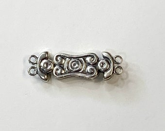 Sterling Silver 2 strand hook clasp. Stamped 92.5