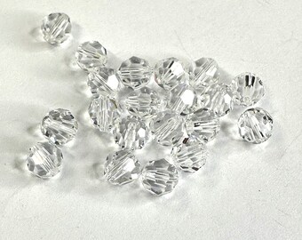 20pcs 6mm Crystal Clear Round Genuine Swarovski Crystal beads