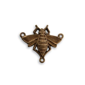 20x18mm Queen Bee Connector, 20x18mm Natural Brass, Vintaj Item Y60