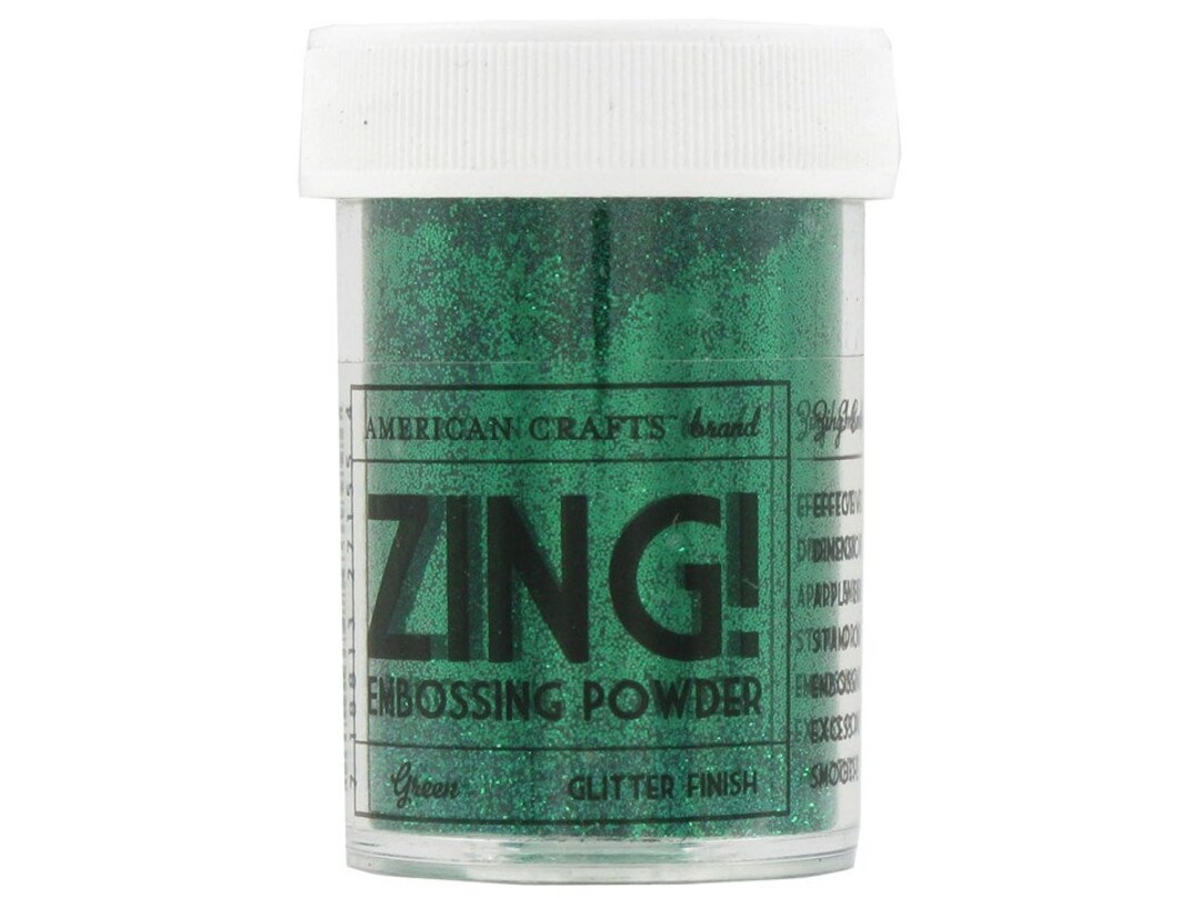 Green Glitter Finish Embossing Powder Zing Embossing Powder Etsy