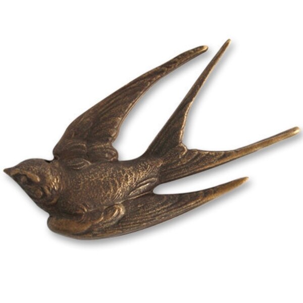 1 piece  41x18mm Brass Diving Sparrow. no hole, Vintaj Item EM0090