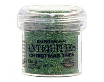 Christmas Tree Green Embossing Powder: Antiquities by Ranger, 1oz
