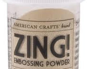 Opaque Brown Sugar Embossing Powder, Zing Embossing Powder, 1 oz Jar, Light brown Powder