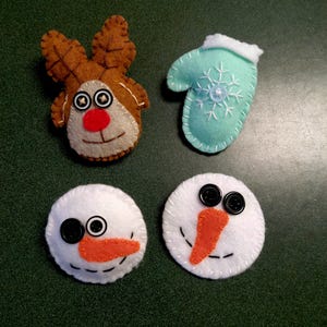 Festive Feltie Holiday Pins