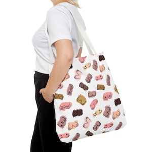 Booby Tote Bag, Boob Bag, Naughty Bag, Boobies Gift, Boob Job Gift, Funny Gift, Breast Cancer Survivor Gift