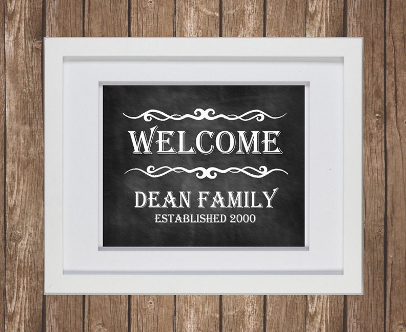 Printable Family Established Sign Sign Chalkboard Etsy Canada