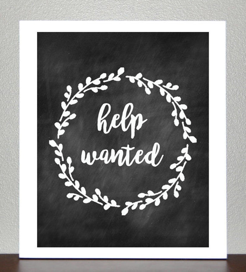Help Wanted Printable Now Hiring Printable Help Wanted Etsy