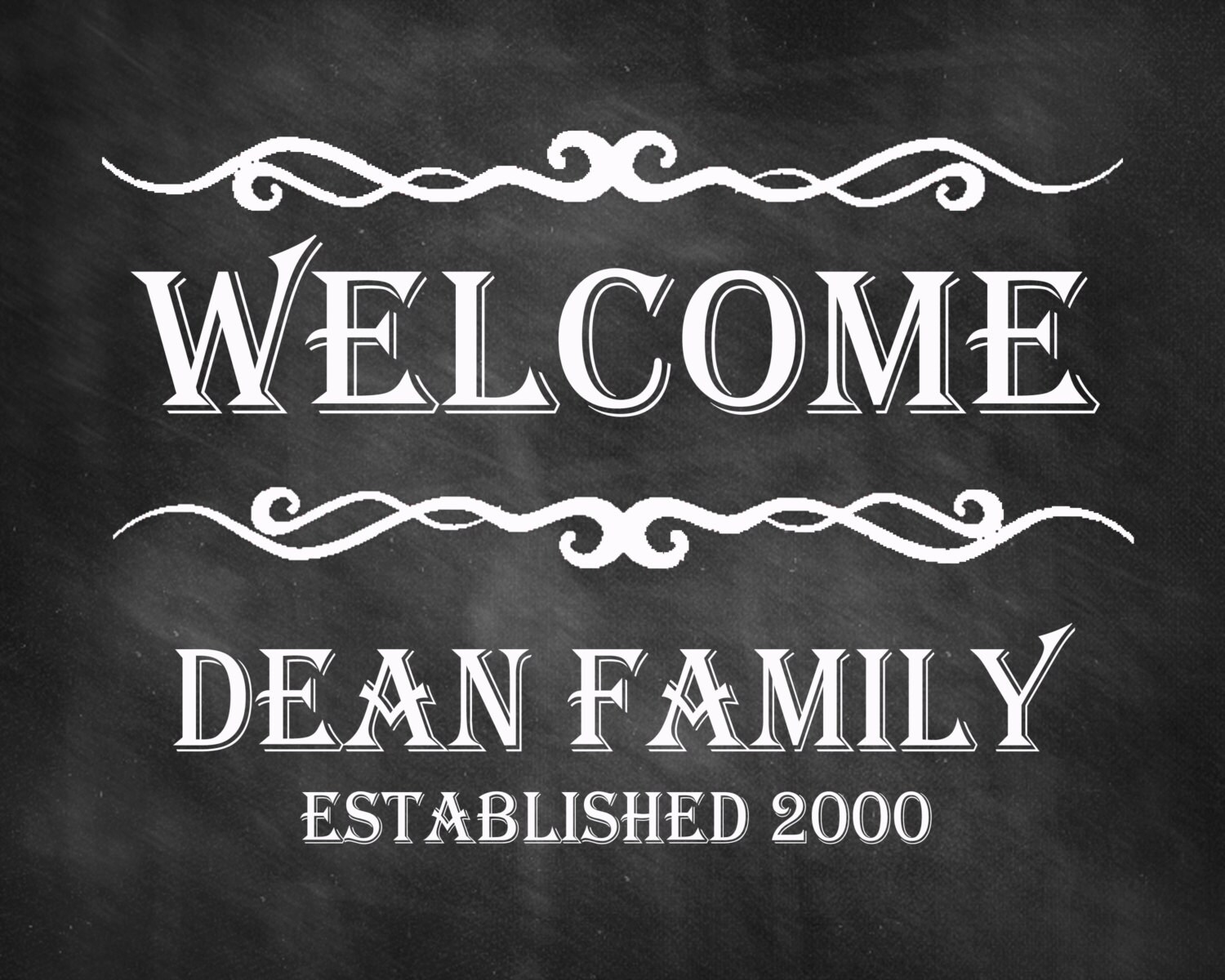 Printable Family Established Sign Welcome Sign Chalkboard | Etsy Canada