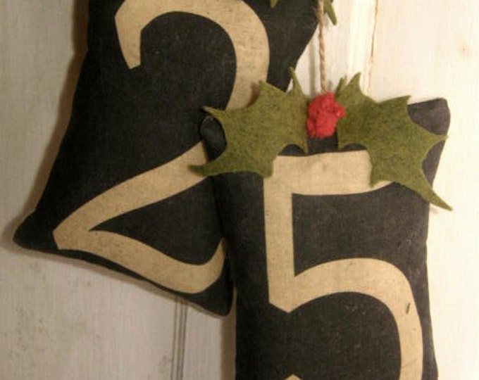 Double Pine Balsam Sachet Hanging on Twine Numbers 25 in Black Etsy
