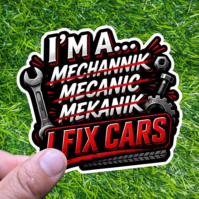 I Fix Cars Decal, Funny Mechanic Sticker, Auto Technician Humor Gift - Etsy