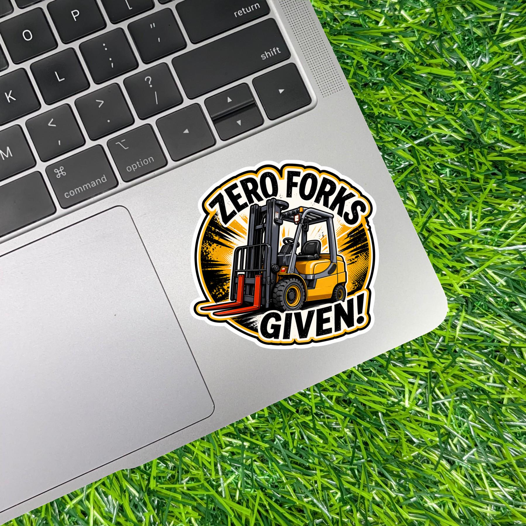Zero Forks Given! Forklift Driver Sticker, Warehouse Worker Decal ...
