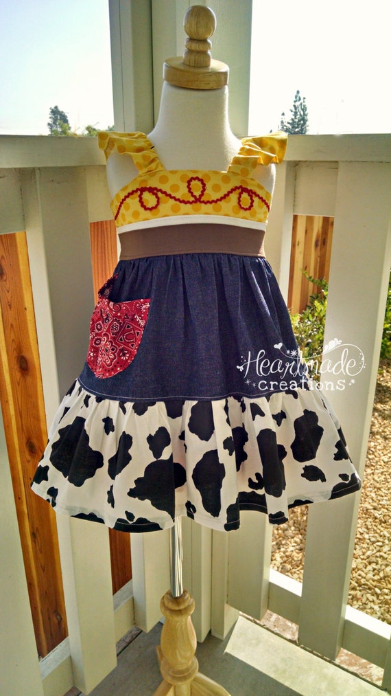 Items similar to Cowgirl Jessie - Disney inspired flutter strap dress ...