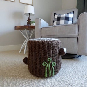 Crochet Pattern: Oak Stump Ottoman