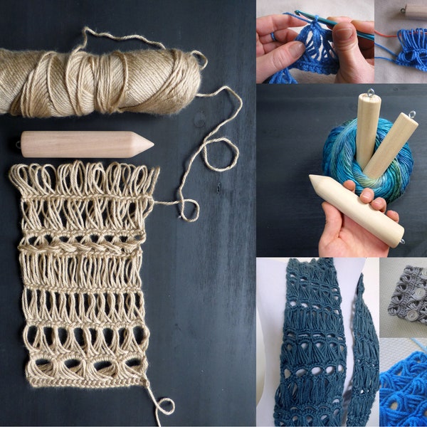 Crochet eBook: Complete Broomstick Lace Bundle - 3 Broomstick Lace Tutorials + 3 Broomstick Lace Patterns