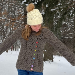 Crochet Sweater Pattern: Best Buttons Sweater image 9