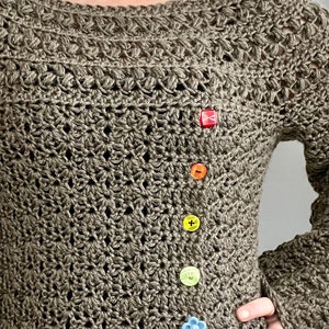 Crochet Sweater Pattern: Best Buttons Sweater image 7