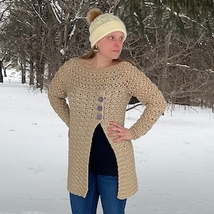 Crochet Sweater Pattern: Best Buttons Sweater image 8