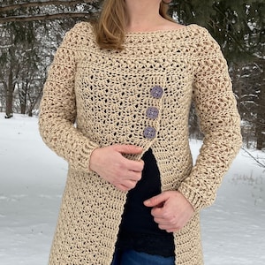 Crochet Sweater Pattern: Best Buttons Sweater