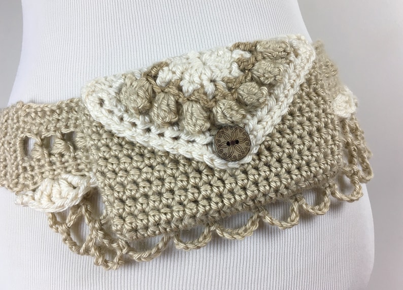 Crochet Belt Pattern: Bead Stitch Hip Pack image 8