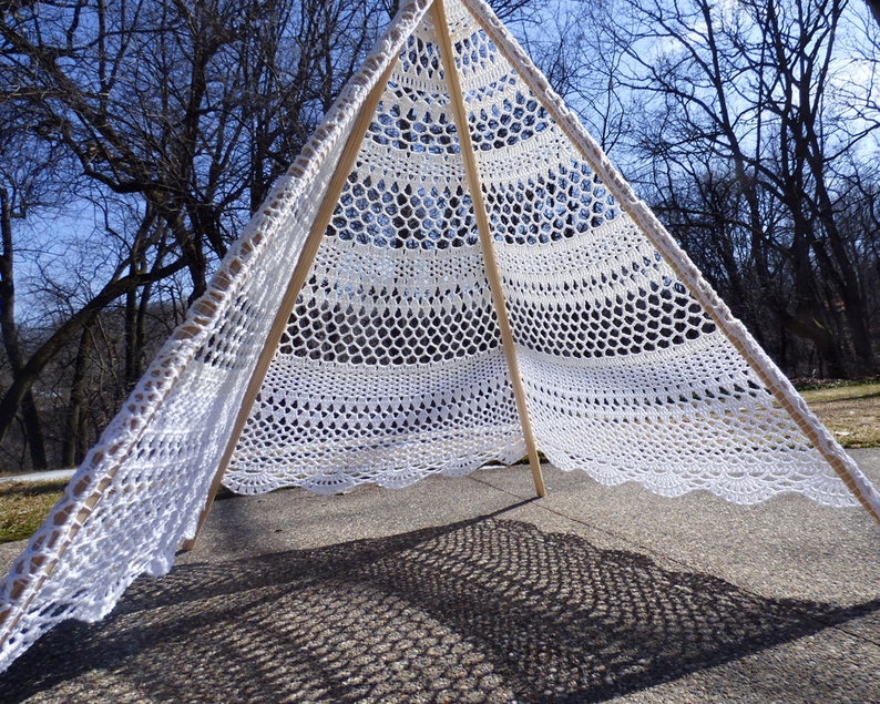 Crochet Pattern: Lace Tent imagem 10