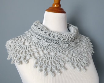 Patrón de cuello de crochet: Cuello de paisaje